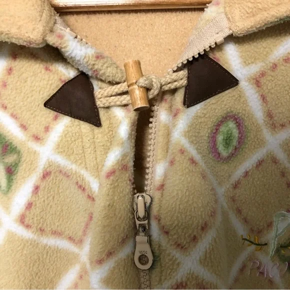 Paco Floral Fleece Zip-Up Sweater Jacket - Picture 6 of 7